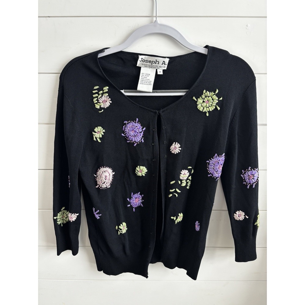 Women's Vintage Joseph A Cardigan‎ Sweater size Medium  0390